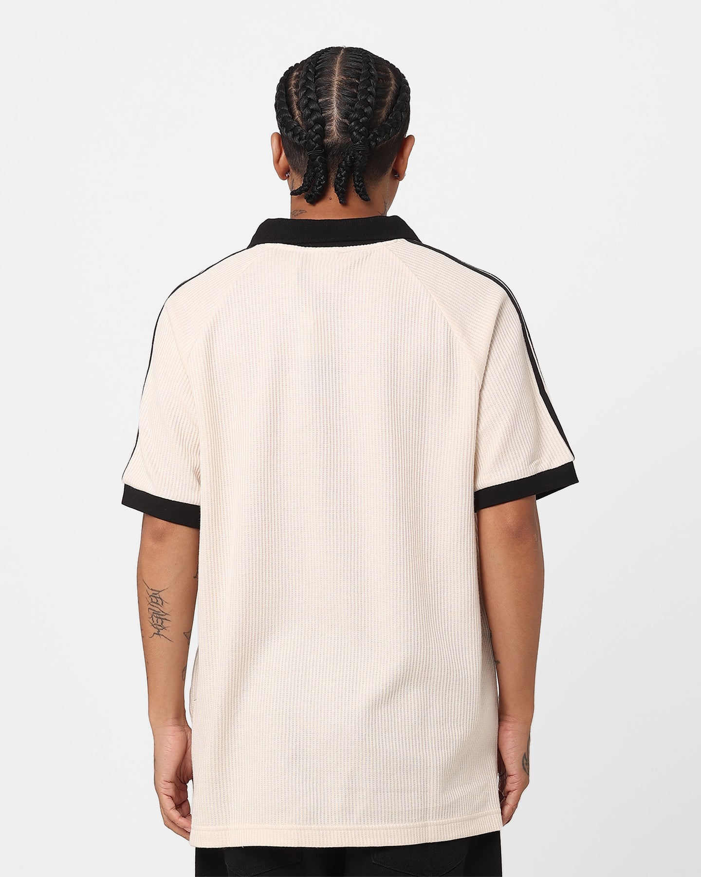Adidas Adicolor Classics Waffle Q2 Polo T-Shirt for Men - Wonder White | Casual Sportswear & Streetwear Fashion