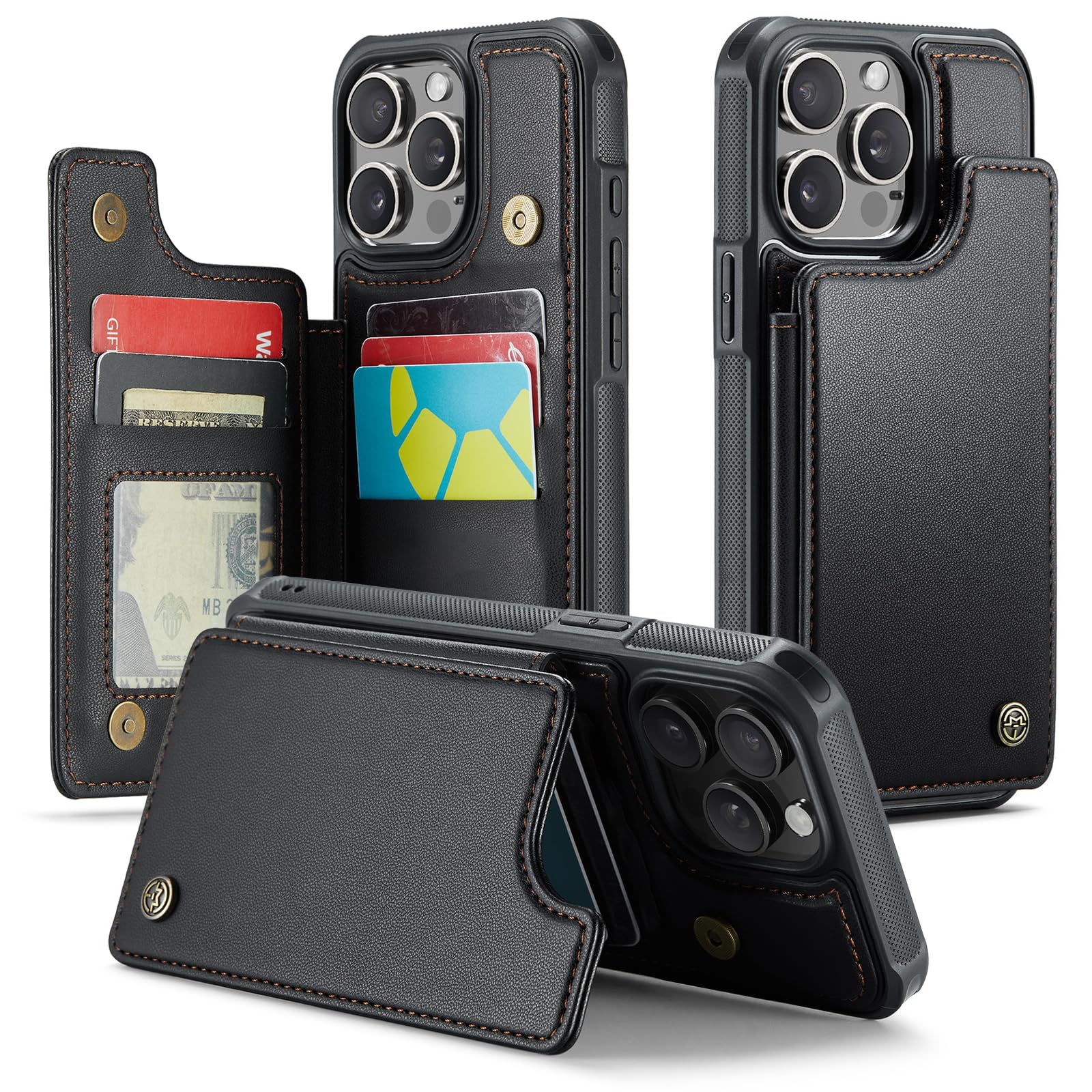 Premium RFID Blocking Wallet Case for iPhone 14 Pro Max 6.7