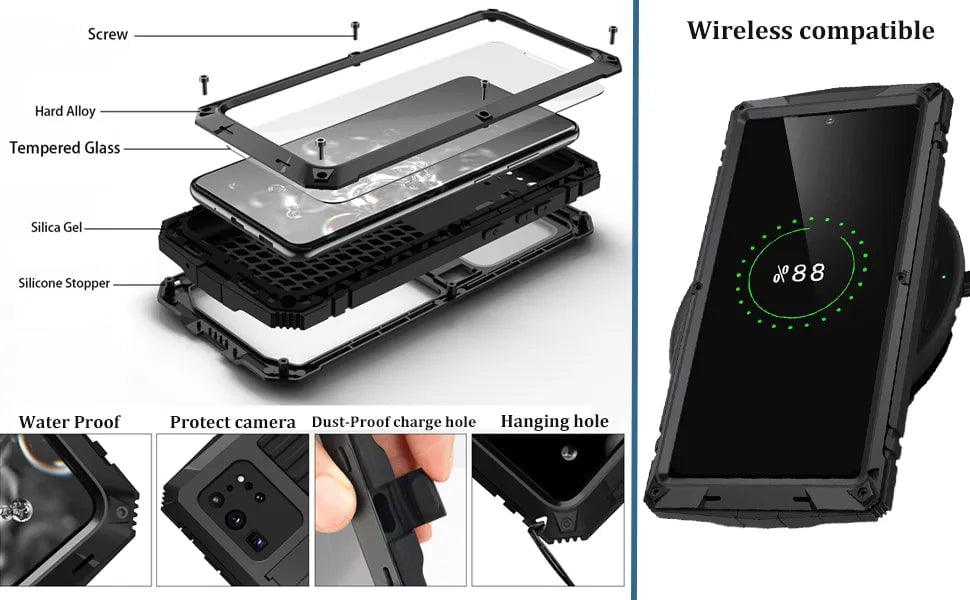 Samsung Galaxy S24 Plus Rugged Military-Grade Metal Case - Shockproof & Durable Protection for Outdoor, Work & Adventure