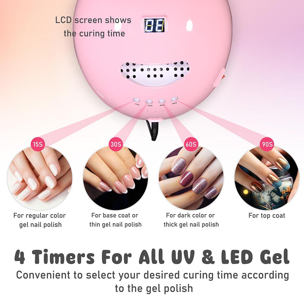 TheLAShop Professional LED Nail Lamp Gel Dryer with Built-in Timer - Fast Curing for Gel Polish, Acrylic Nails & Manicures at Home or Salon