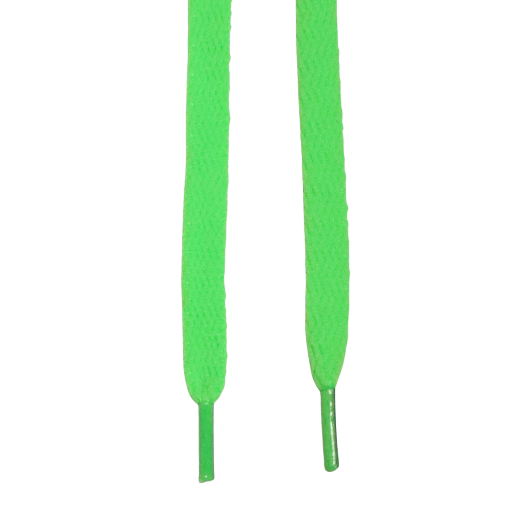 Solemate Standard Flat Shoelaces - 110cm Lime Green for Sneakers & Casual Shoes | Durable & Stylish for Everyday Wear