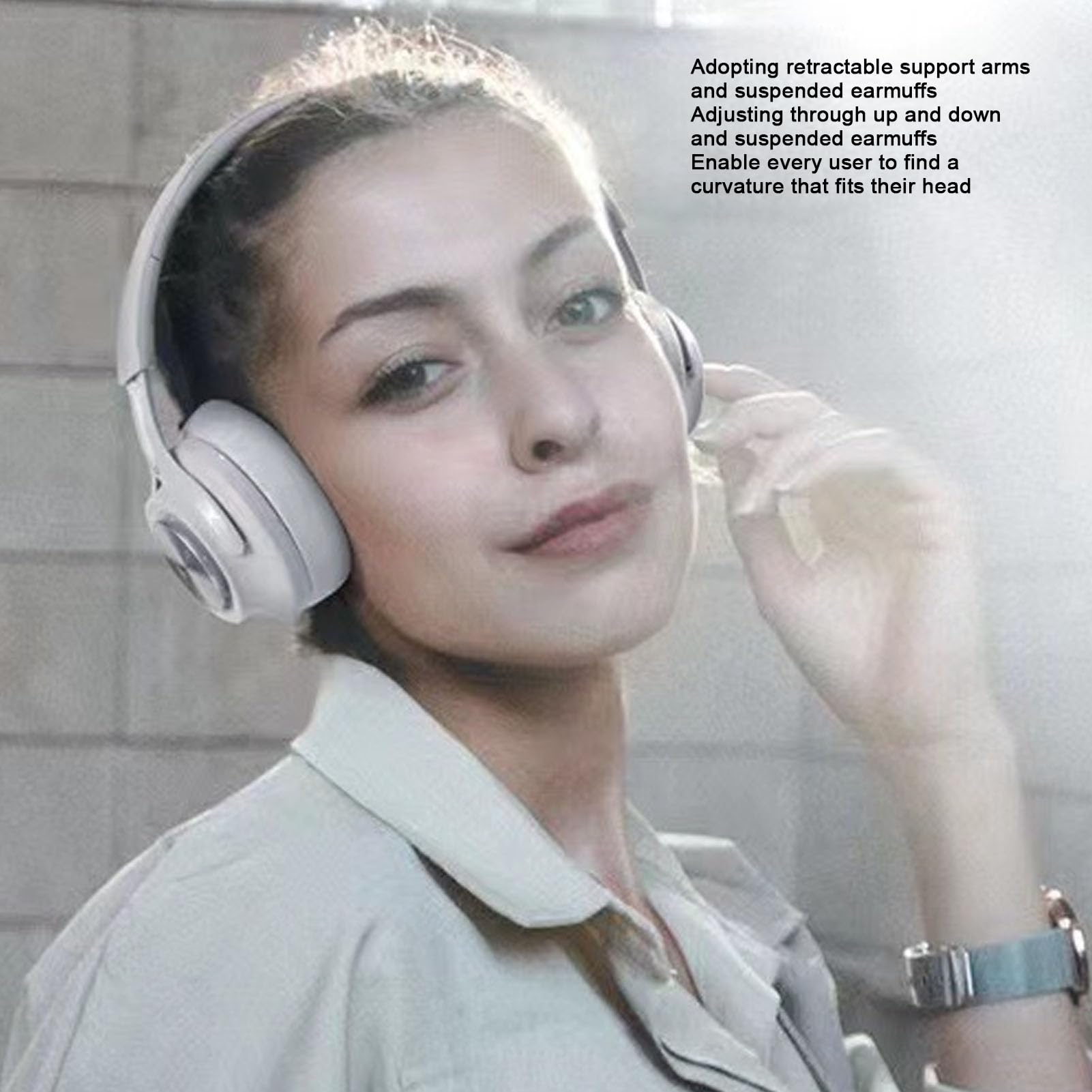 Wireless Gaming Headset with Microphone - USB Rechargeable Over-Ear Headphones with 3.5mm Audio Jack - Compatible with PC, Laptop, Tablet & Smartphone (White) - Perfect for Online Gaming, Streaming & Conference Calls