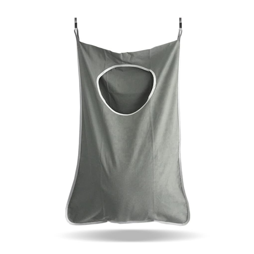 Adjustable Stainless Steel Hanging Laundry Hamper with Suction Cup Hooks - 2 Pack Grey Space-Saving Travel Laundry Bag for Clothes & Makeup - Perfect for Dorm, Camping, Gym & Small Spaces