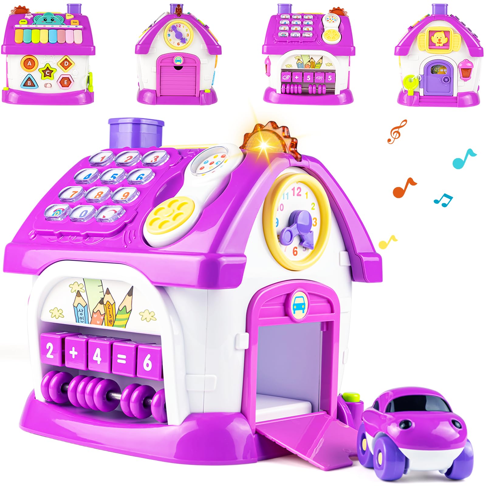 Montessori Toddler Toys 8-in-1 Musical Learning House - Educational Gift for 1-3 Year Olds - Perfect for Birthday & Early Childhood Development