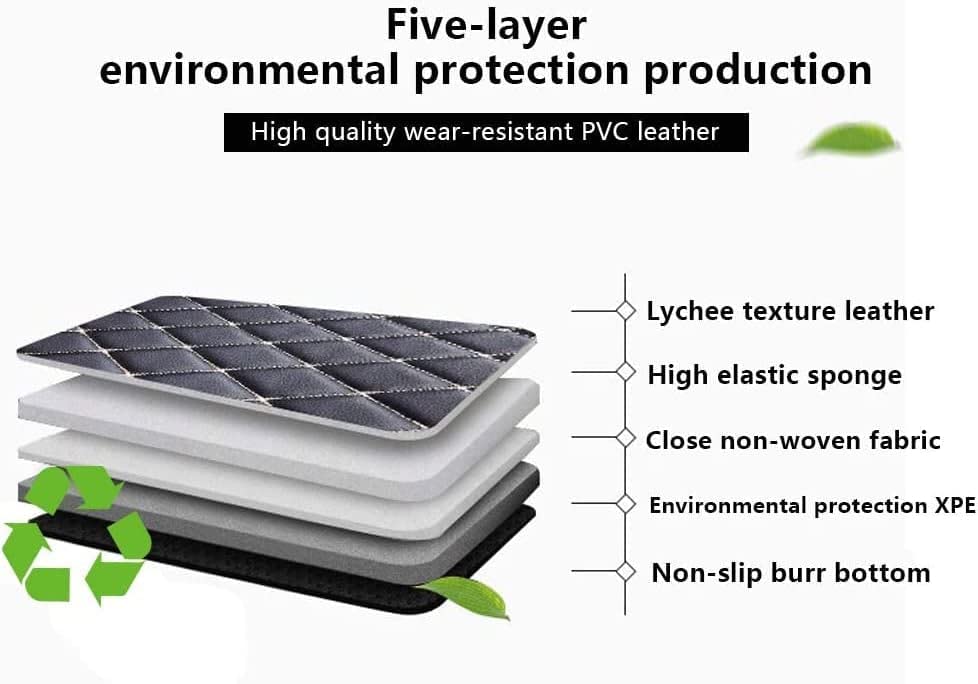 Premium Custom Car Floor Mats for Dodge Journey 2009-2018 - Luxury Leather, Waterproof, Non-Slip Full Coverage Floor Liners (Beige) - Perfect for All-Weather Protection & Interior Style Enhancement