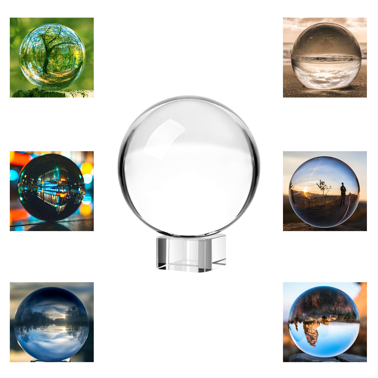 NEEWER 80mm/3 Inch Clear Crystal Ball Globe for Photography, Meditation & Home Decor - Perfect for Landscape Shots, Spiritual Practices & Interior Design