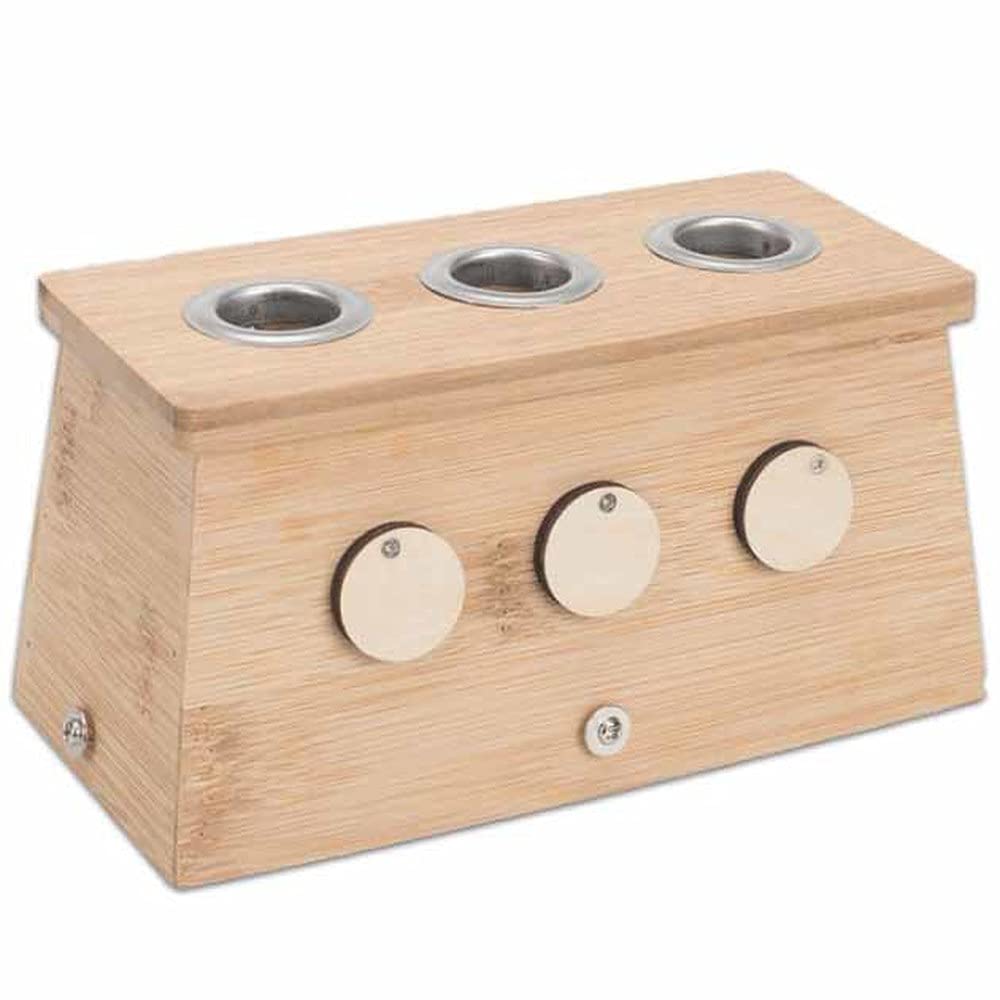 Bamboo Moxibustion Box & Moxa Stick Holder - Traditional Chinese Therapy Tool for Pain Relief, Relaxation & Wellness - Perfect for Home Use, Acupuncture Clinics & Holistic Healing