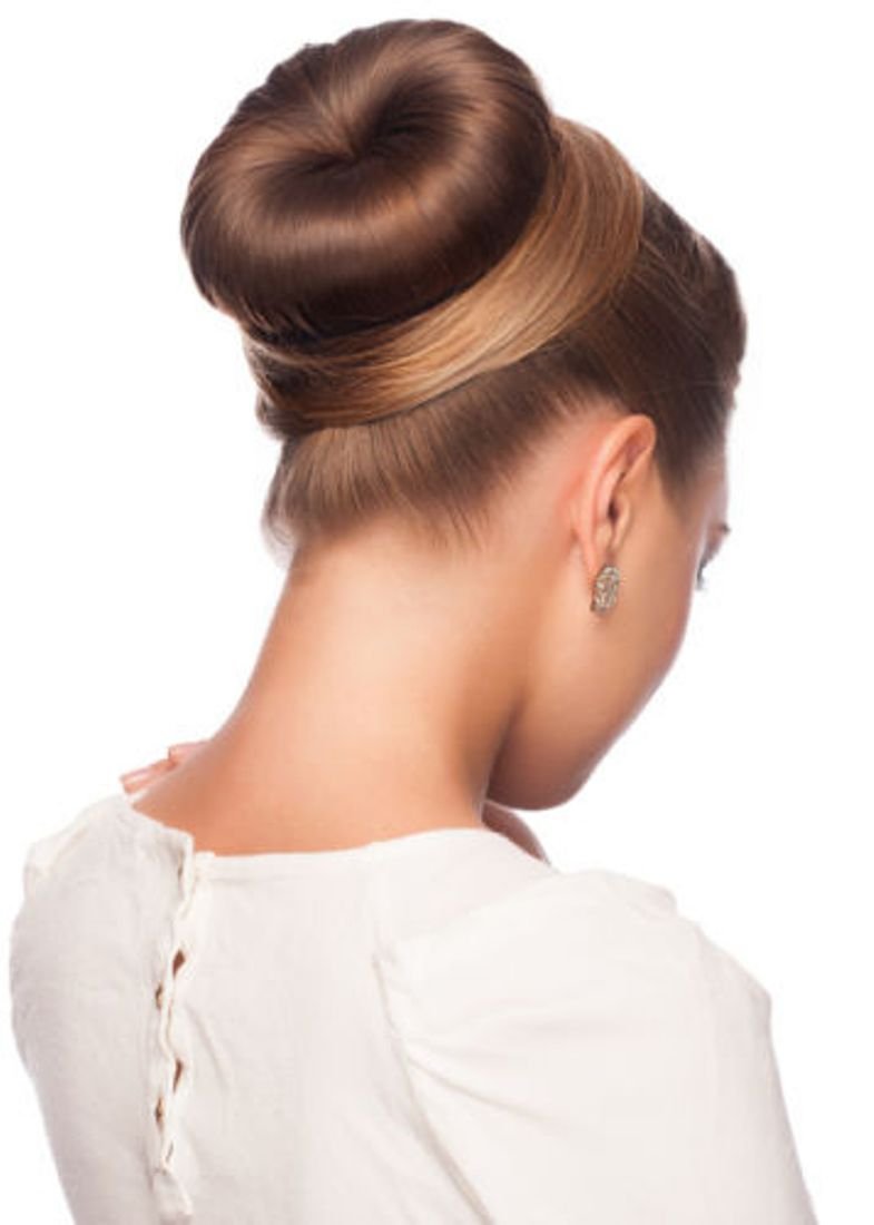 SENECIO™ Magic Donut Hair Volumizer - Stretchable Nylon Wire Bun Maker for Medium & Large Hair - Perfect for Updos, Ponytails & Special Occasions