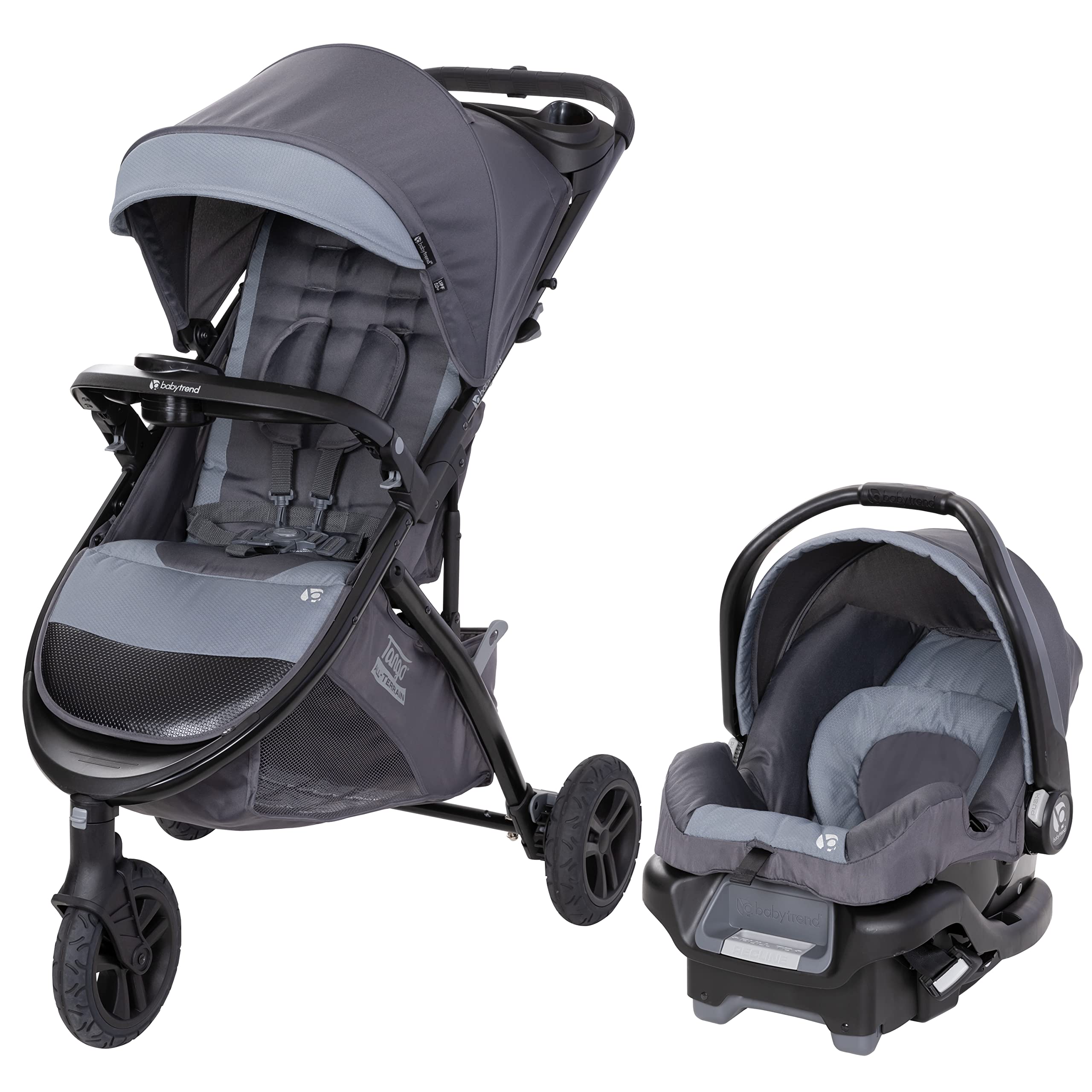 Baby Trend Tango 3 All-Terrain Stroller Travel System with Ally Infant Car Seat - Ultra Grey | Lightweight Compact Stroller for Newborns & Toddlers | Perfect for Travel, Shopping & Outdoor Adventures