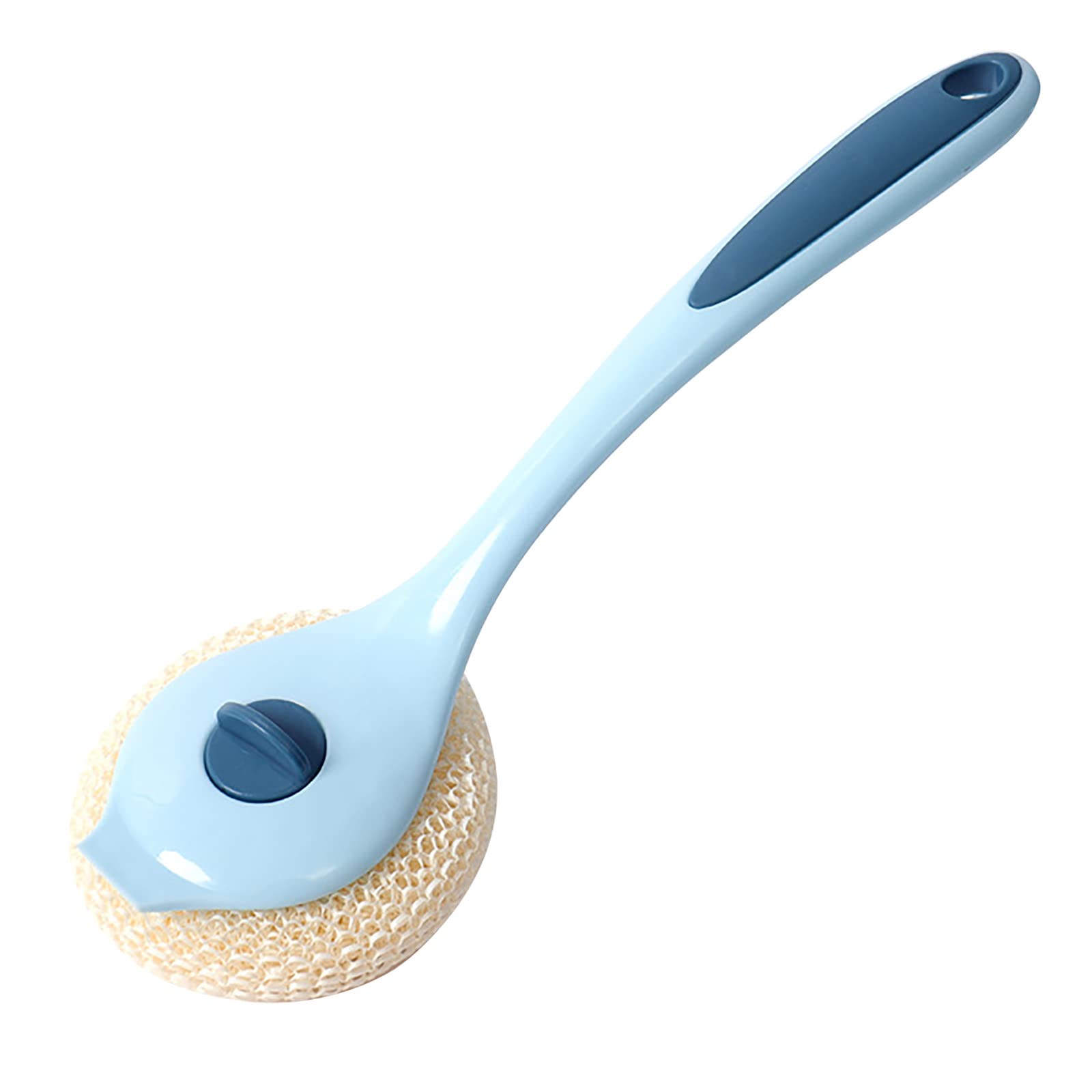 Long Handle Kitchen Cleaning Brush with Scraper - Nano Scrub Brush for Pots, Pans & Sink - Stainless Steel Durable Design - Perfect for Tough Stains & Daily Dishwashing