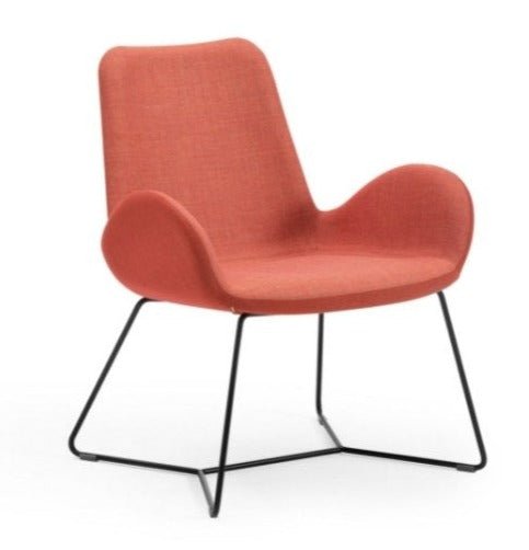 Midj Dalia AP M TS Sled Base Lounge Chair - Modern Accent Chair for Living Room, Bedroom & Office - Perfect for Relaxing, Reading & Home Decor