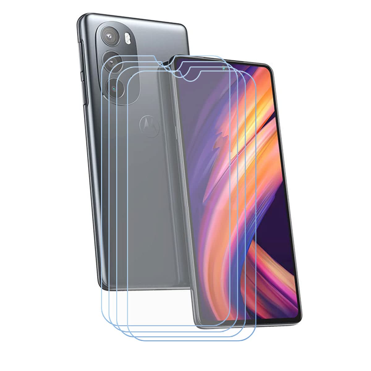 Motorola Moto Edge X30 Screen Protector - 4 Pack HD Tempered Glass for Daily Protection