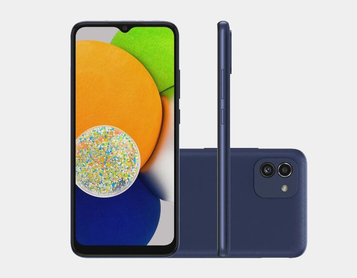 Samsung Galaxy A03 A035M 32GB 3GB RAM Dual SIM Unlocked GSM Smartphone - Latin America Version (Blue) | Perfect for Travel, Work & Everyday Use