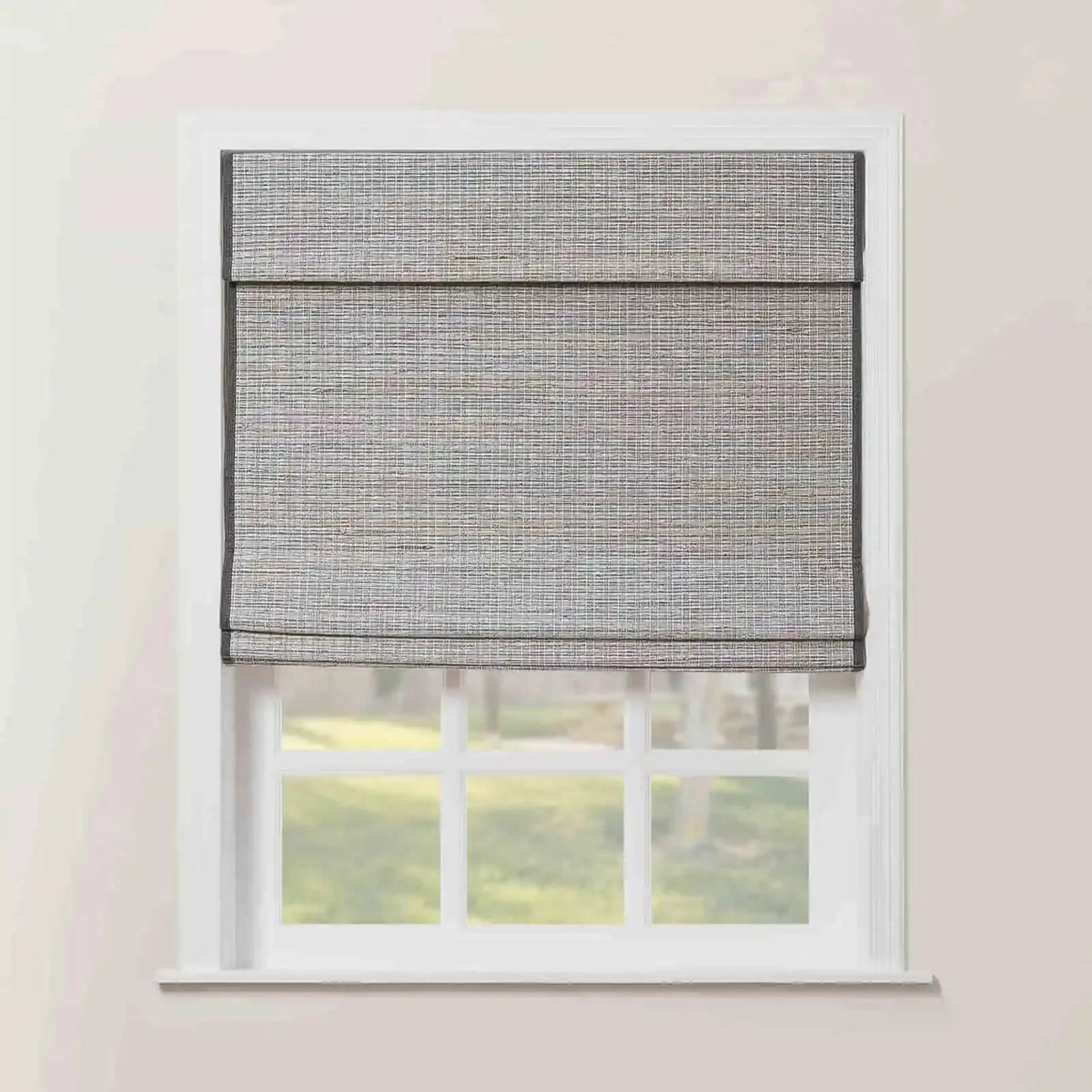 Rae Natural Ramie Flax Woven Wood Shades Series C - Eco-Friendly Window Coverings for Living Room, Bedroom & Office Decor