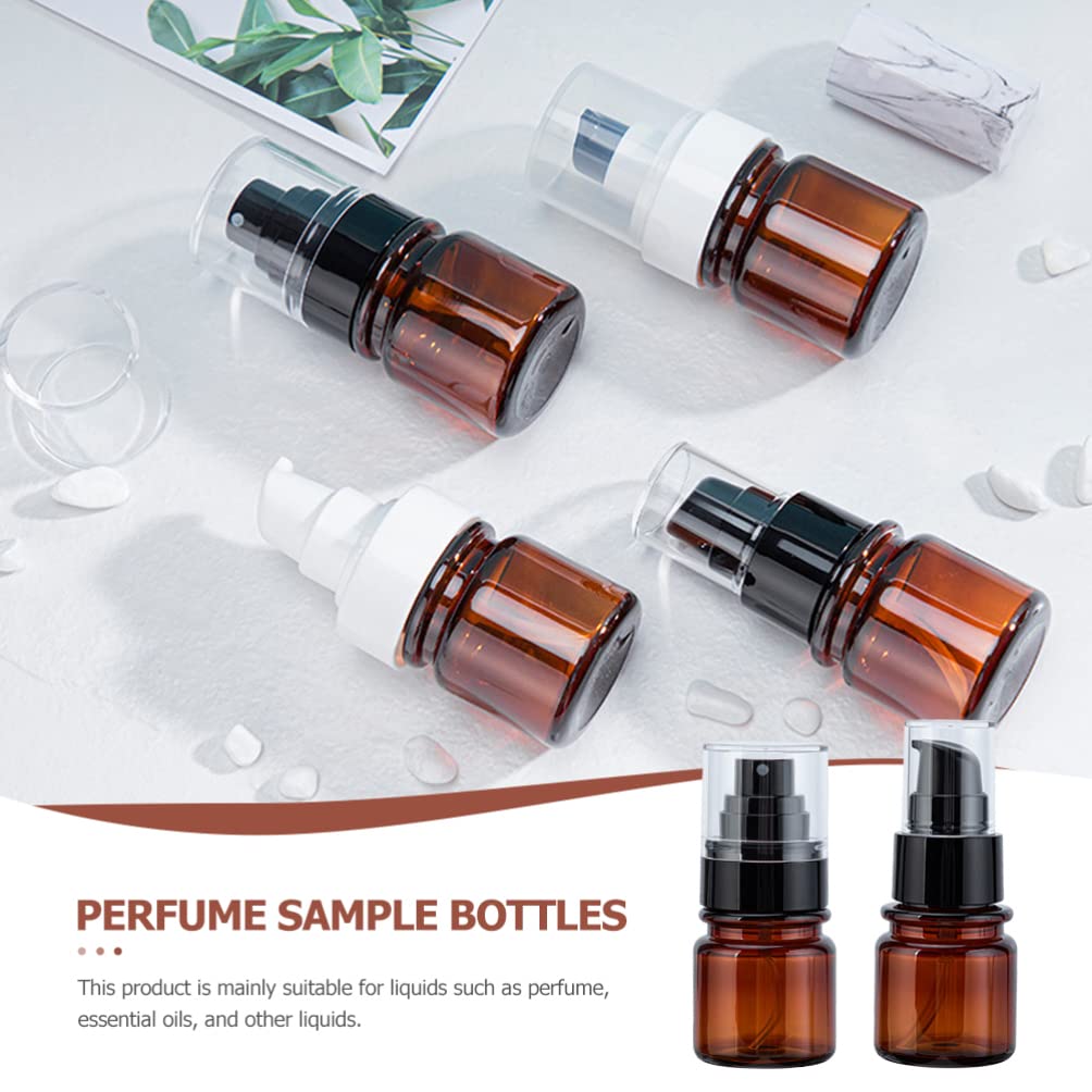 FOMIYES 1 Set Amber Glass Spray Bottles - Travel Size Perfume & Lotion Bottles with Pump for Cosmetics, Essential Oils, DIY Skincare - Perfect for Home, Salon, Travel & Gift Packaging