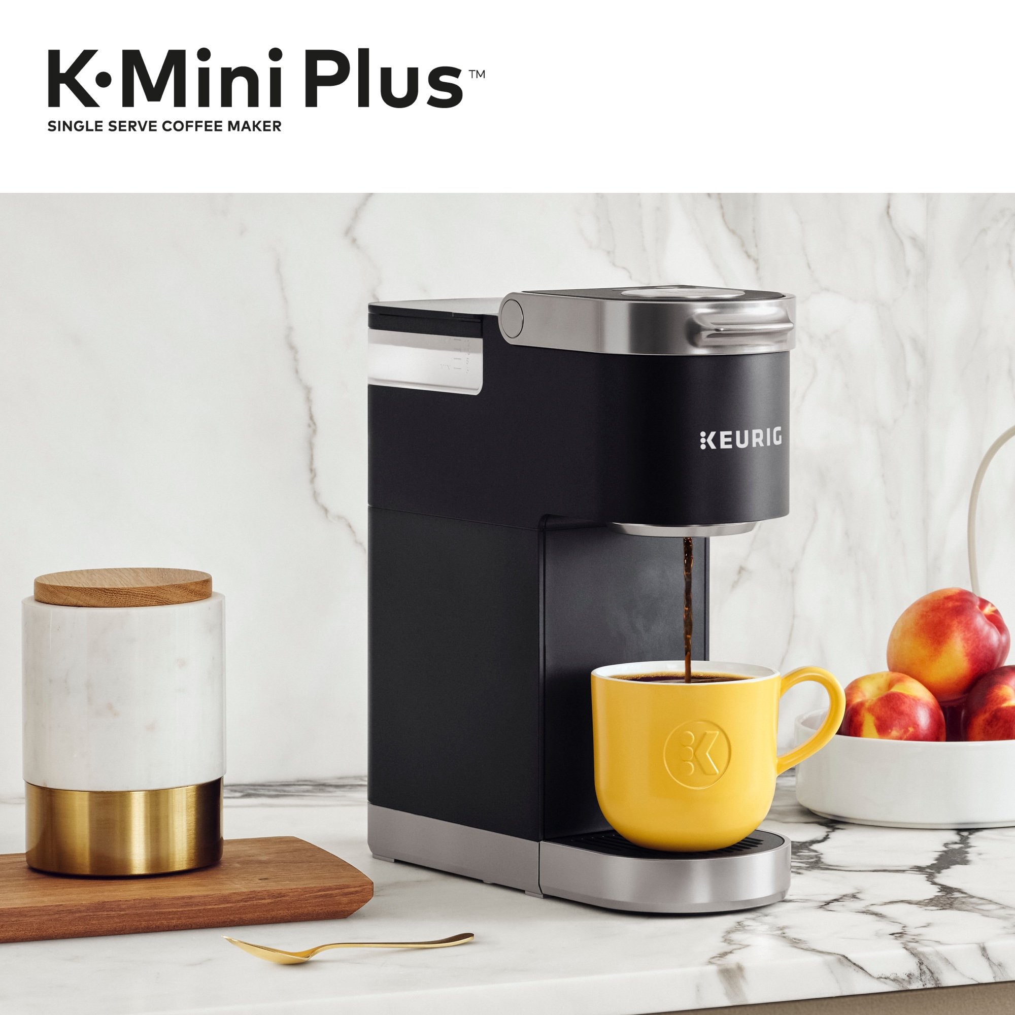 Keurig K-Mini Plus Single Serve Coffee Maker with McCafé Classic Collection Variety Pack (40 K-Cup Pods) - Compact Brewing for Home, Office & Dorm Use