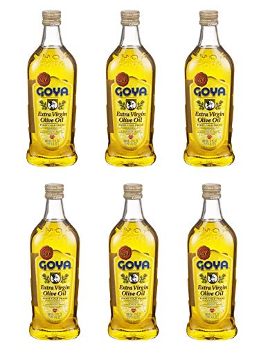 Goya Foods Extra Virgin Olive Oil 17 fl oz (Pack of 6) - Premium Cold Pressed Olive Oil for Cooking, Salad Dressing & Healthy Recipes - Perfect for Mediterranean Diet & Home Cooking