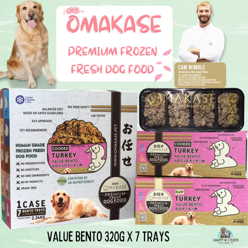 OMAKASE RAW Frozen Dog Food - 10 Flavor Variety Pack, 2.24kg (7 x 320g) - Grain-Free, High Protein Natural Meal for Dogs - Perfect for Raw Diet, Meal Prep & Special Occasions
