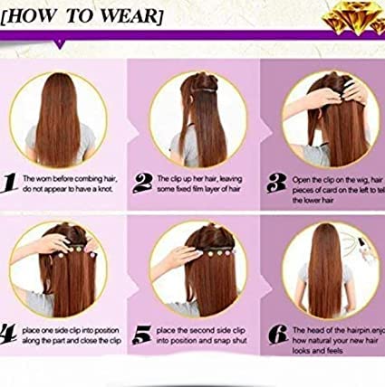 22 Inch Natural Black Straight Hair Extensions for Women & Girls – 5 Clip-in Human Hair Extensions – PHKMALL Long Hairpiece for Daily Styling & Special Occasions