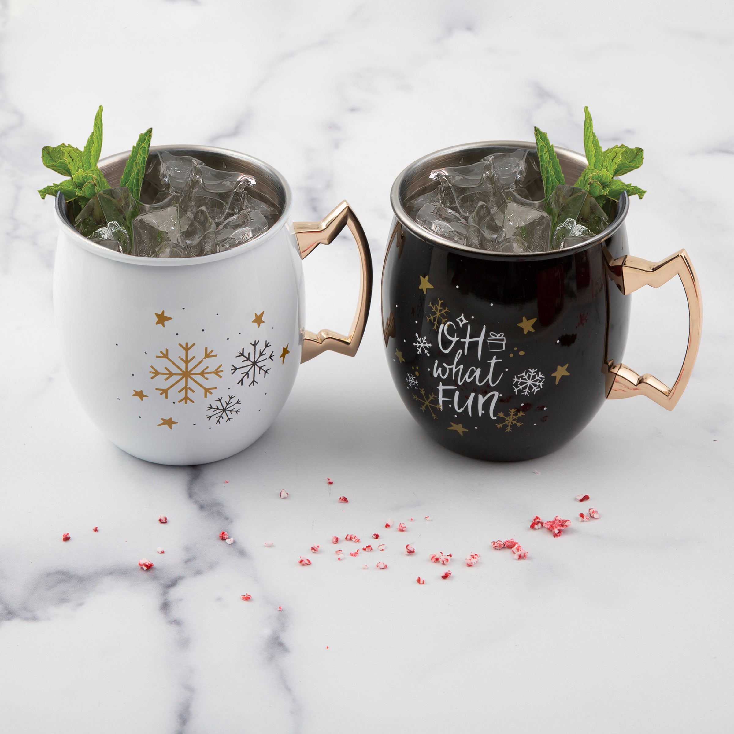 Premium Moscow Mule Mugs Set of 2 - Copper Cocktail Cups with Insulated Design for Chilled Drinks - Perfect for Parties, Gifts & Home Bar Use