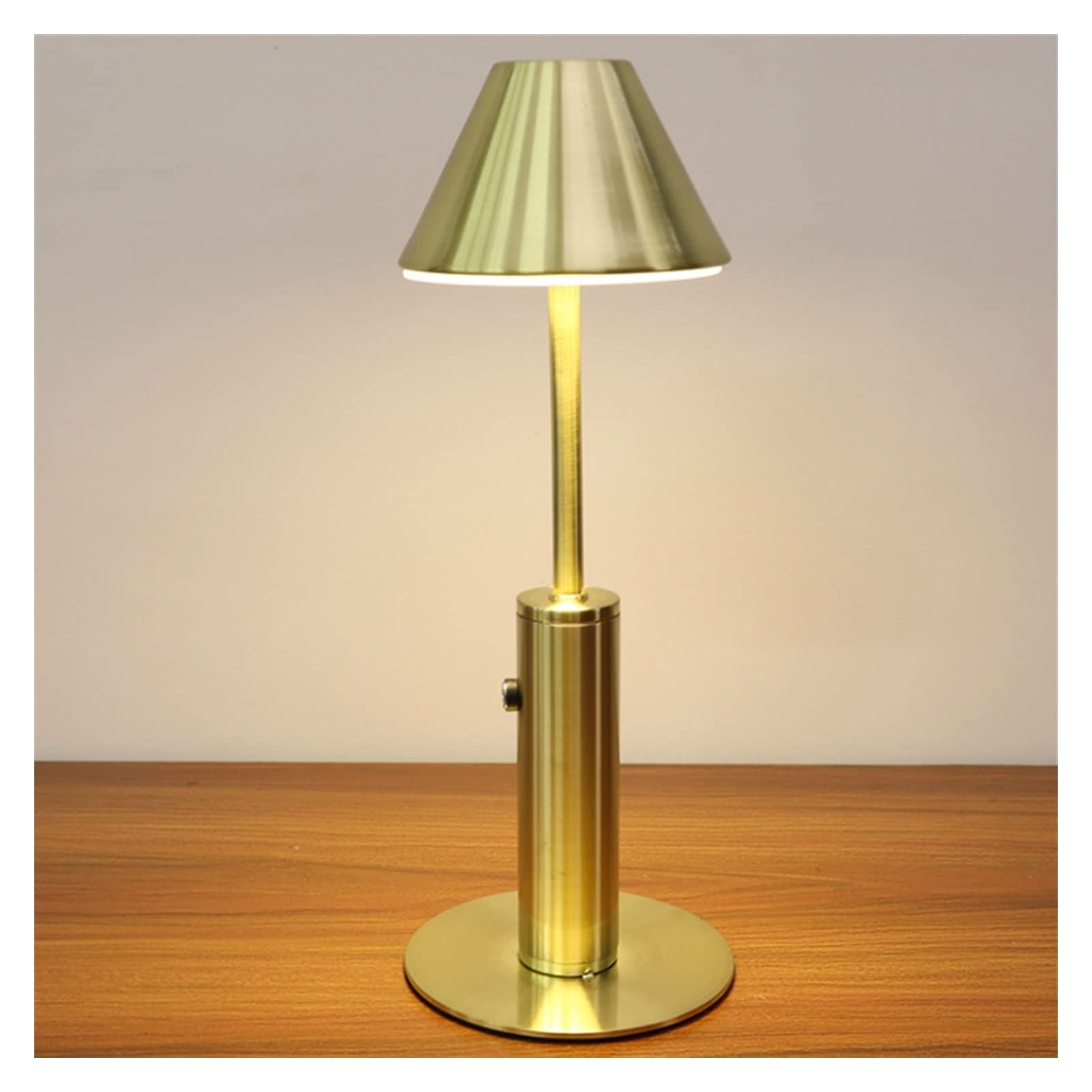 Nordic Modern Bedside Table Lamp with USB Charging - Dimmable Gold Lampshade for Bedroom, Living Room & Restaurant Lighting | Creative Desk & Bar Light