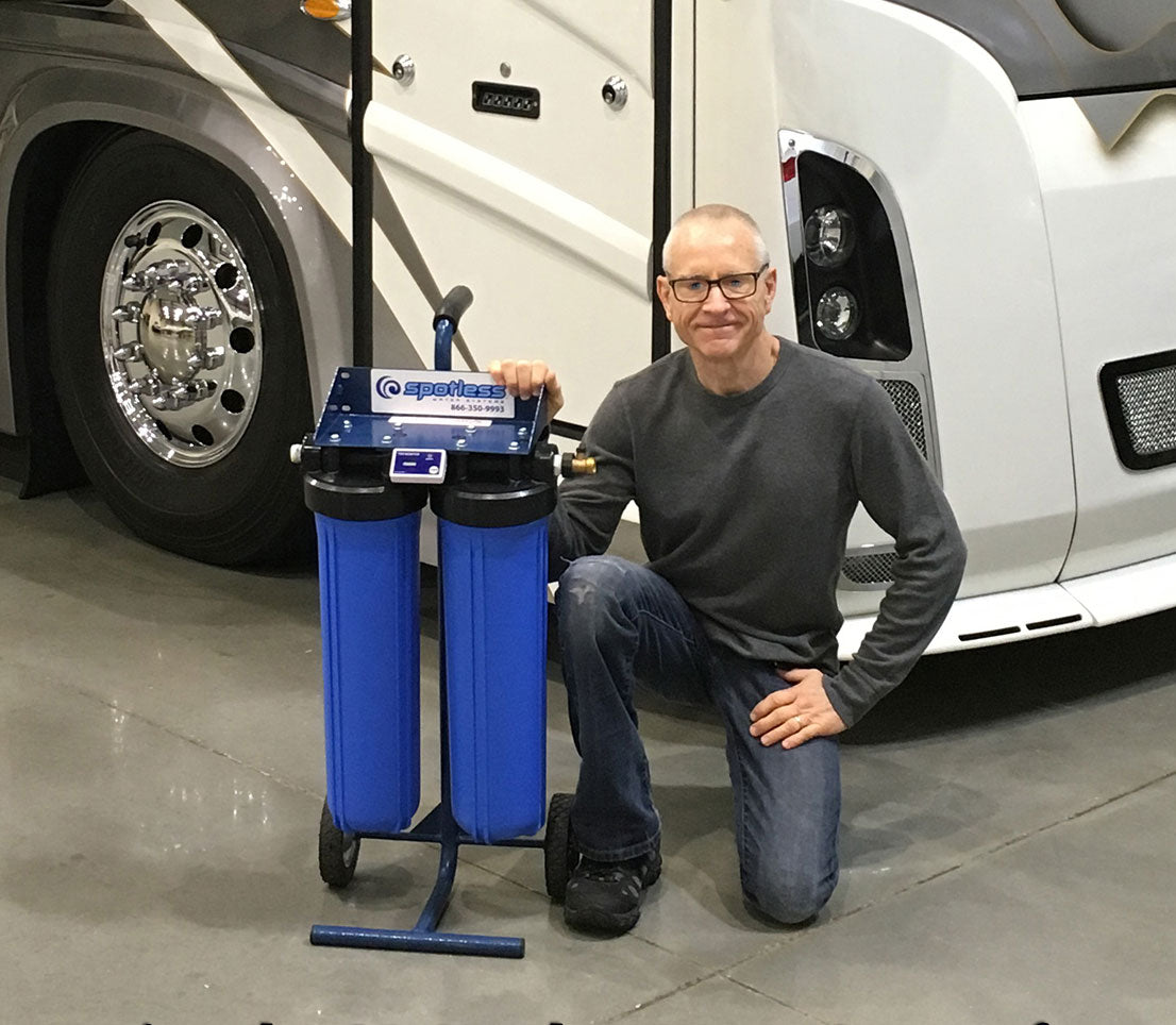 CR Spotless Rolling Deionized Water Filtration System - 300 Gallon Capacity | Car Wash, RV Cleaning & Spot-Free Water for Home Use