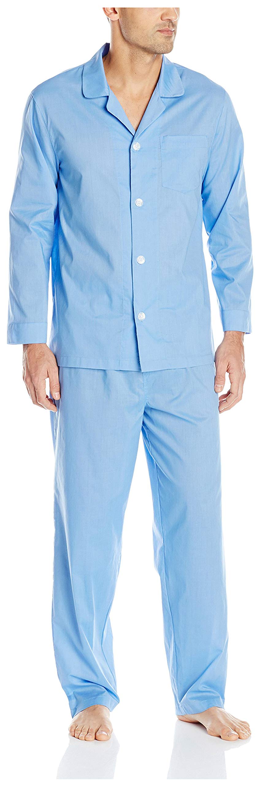 Fruit of the Loom Men's Cotton Broadcloth Pajama Set - Soft & Comfortable Sleepwear for Lounge & Nighttime Relaxation