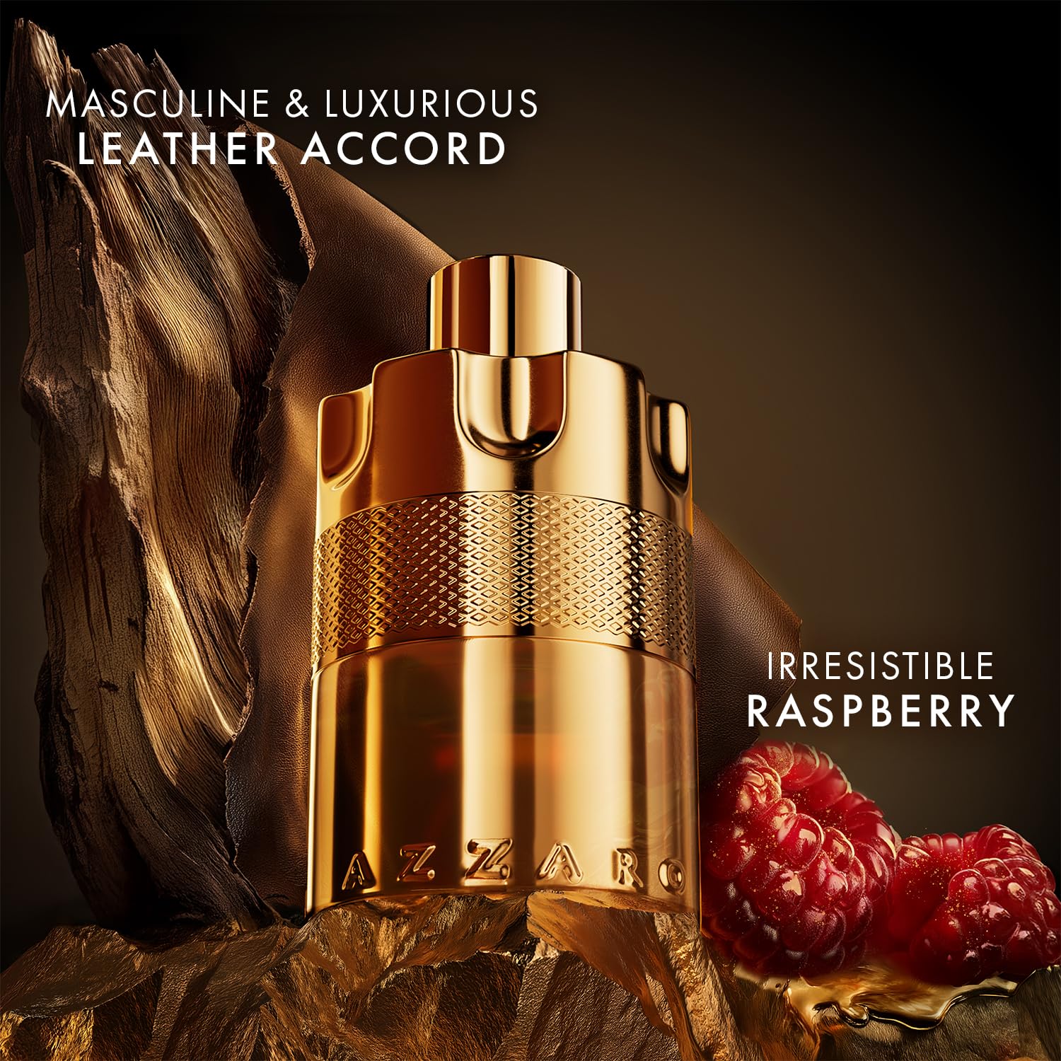Azzaro Forever Wanted Elixir Men's Cologne - Raspberry, Cardamom & Leather Fragrance for Men - Perfect for Date Night, Special Occasions & Everyday Confidence