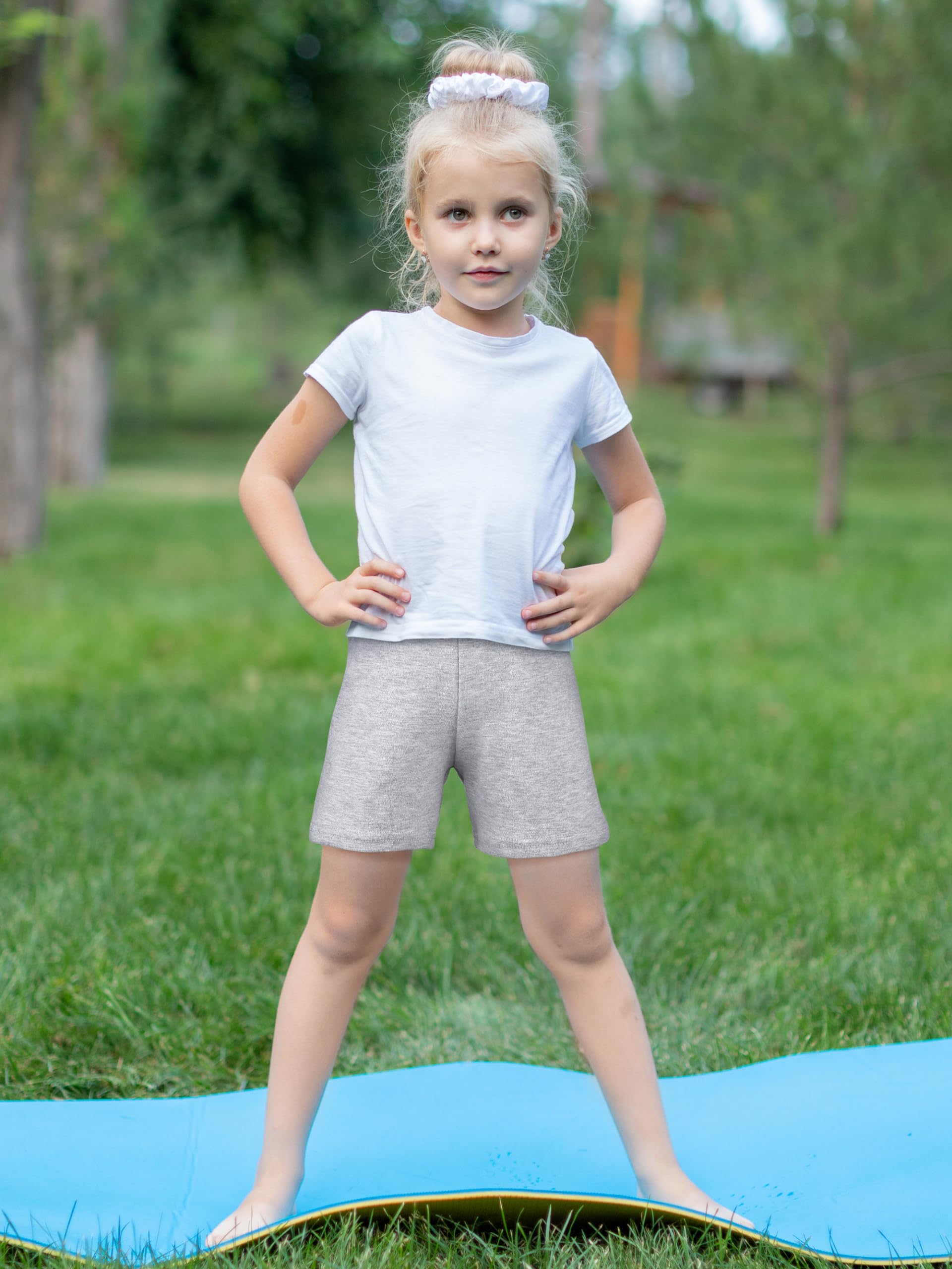 Resinta 4 Pack Toddler Girls Cotton Bike Shorts - Soft Breathable Under Dress Safety Shorts for Play, Dance & Cartwheels - Comfortable Stretch Basic Shorts for Toddler Girls 2-5 Years