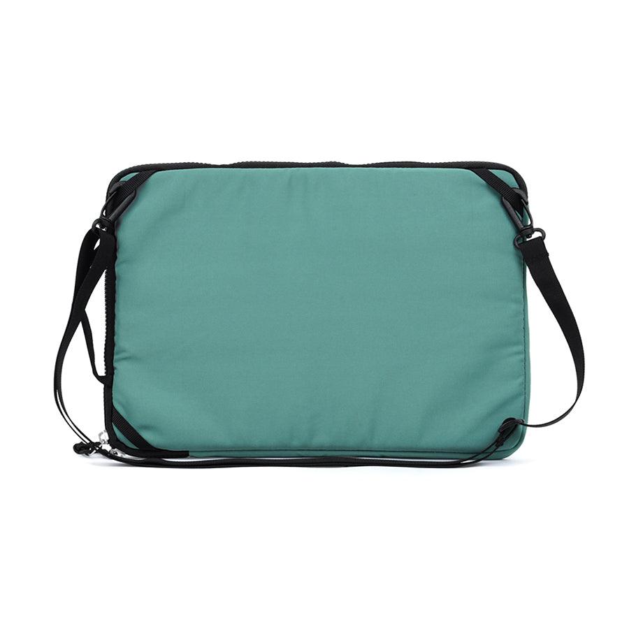 HELLOLULU Erle 3-Way Sleeve Case for iPhone 14 - Crystal Teal Protective Cover with Stand Function | Perfect for Work, Travel & Everyday Use