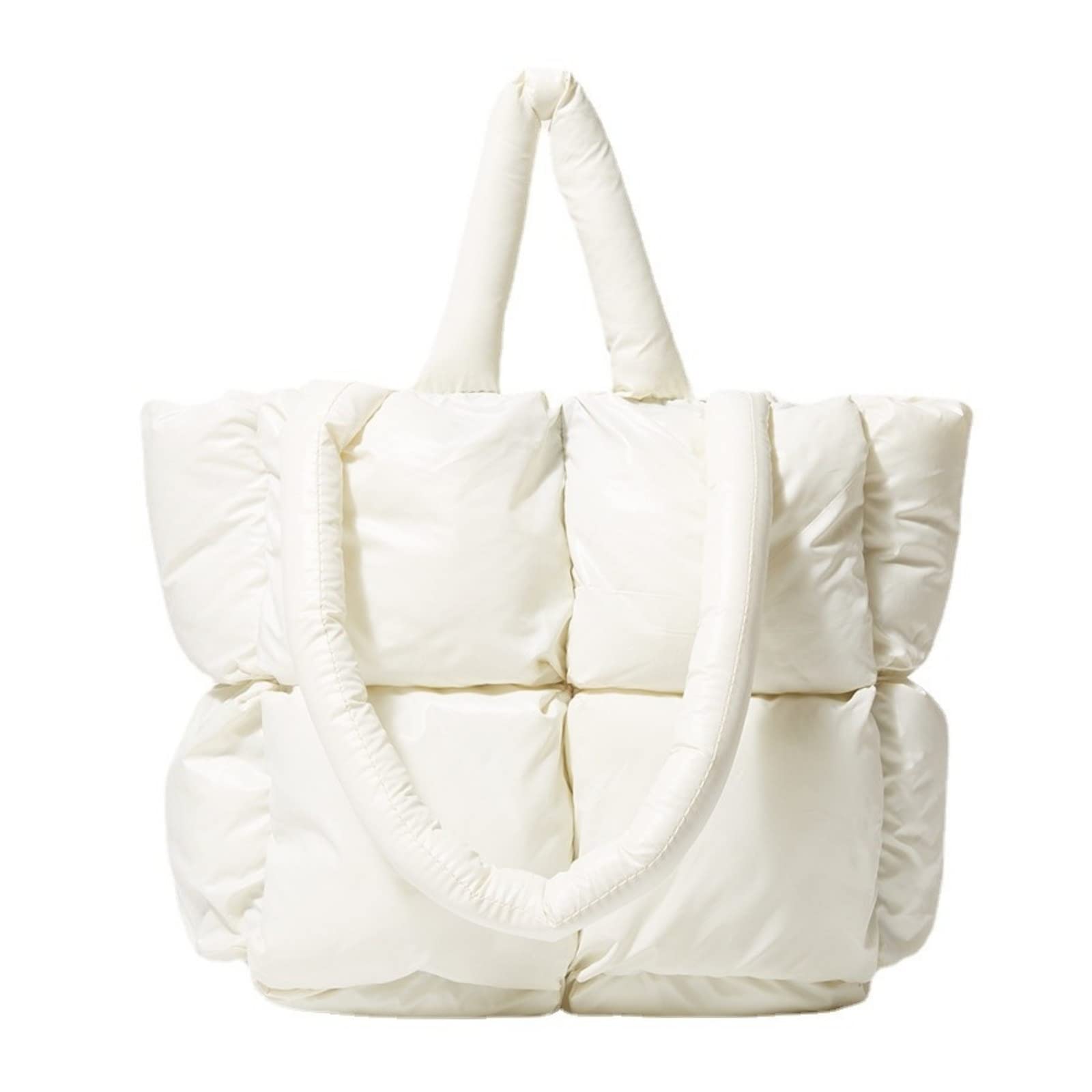 Purewide Designer Luxury Women's Tote Bag - Large Soft Leather Handbag for Travel & Work - White | Stylish Everyday Purse for Office, Commute & Weekend Getaways