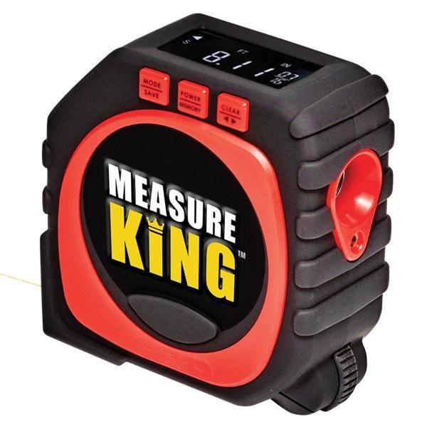 Measure King 3-in-1 Digital Tape Measure - Laser Distance Meter, Electronic Ruler & Bubble Level for DIY, Construction, and Home Improvement Projects