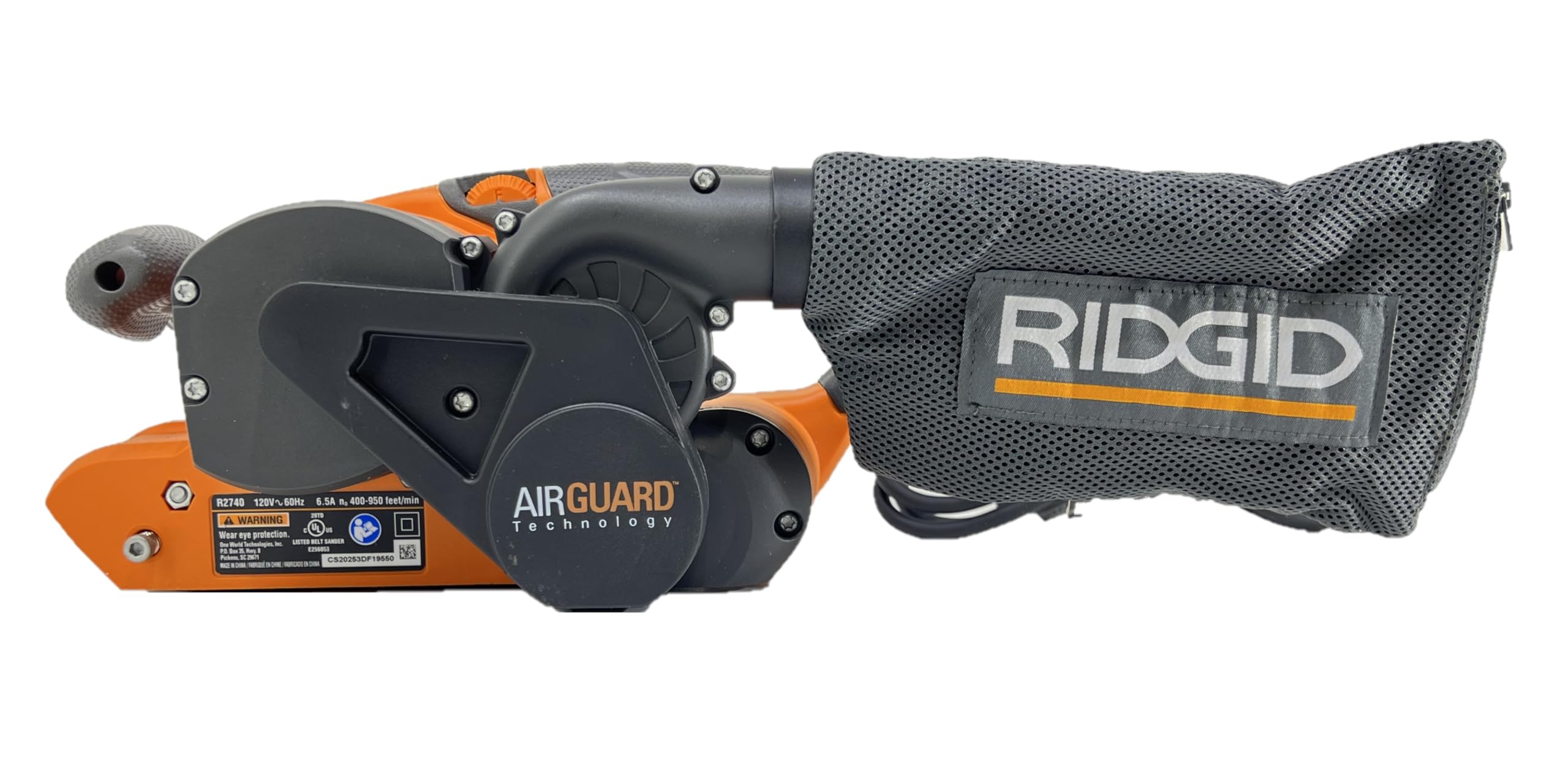 Ridgid 6.5 Amp Heavy Duty Variable Speed Belt Sander (Renewed) - Professional Woodworking & Metal Sanding Tool for DIY Projects, Furniture Refinishing, and Home Renovation