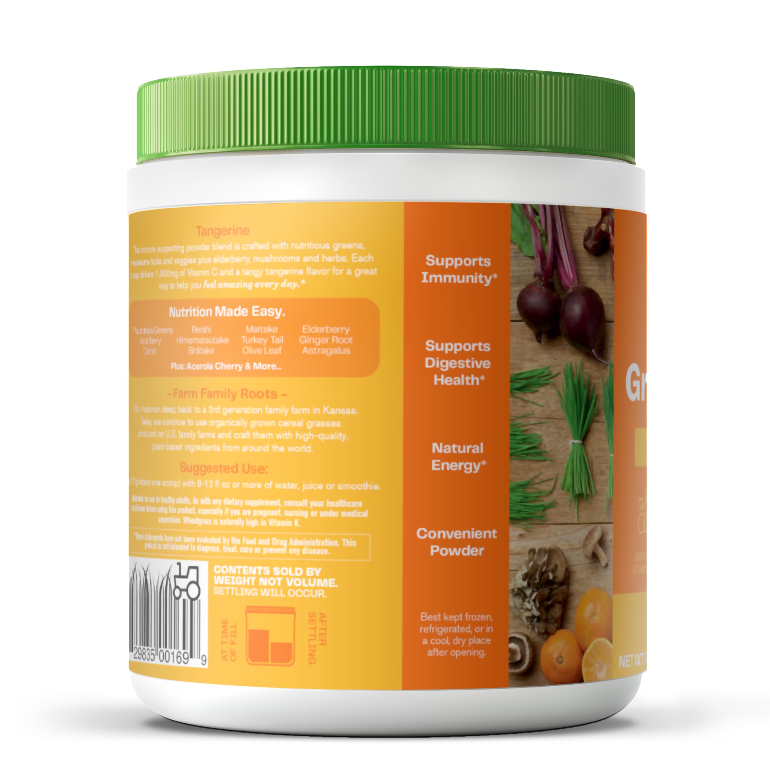 Amazing Grass Greens Superfood Powder - Organic Spirulina, Chlorella, Beet Root with Digestive Enzymes & Probiotics | Immune Support, Energy Boost | 30 Servings | Perfect for Smoothies, Juices & Daily Wellness Routine