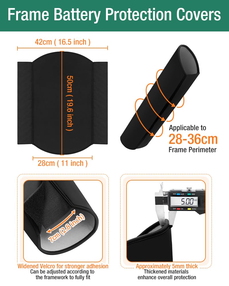 Waterproof Electric Bike Cover for Seat, Handlebars, Battery & Frame - All-Weather Protection for Commuting, Storage & Outdoor Use