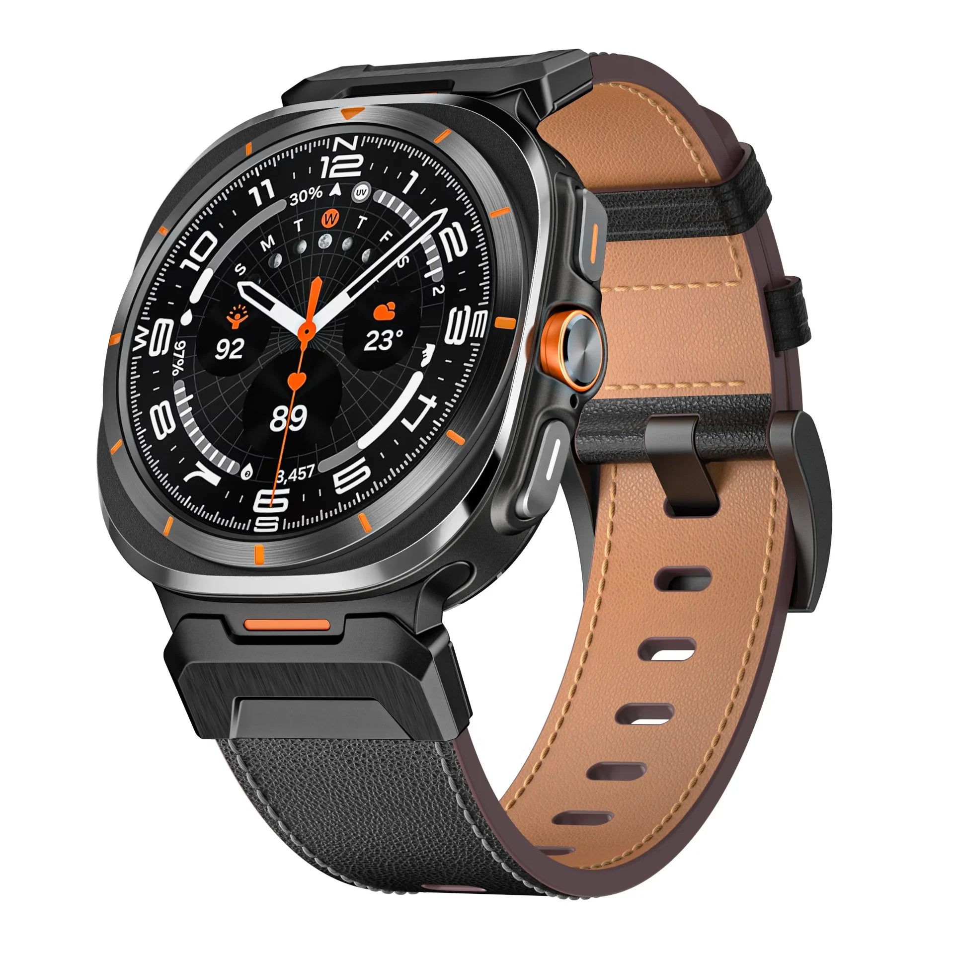 Premium Genuine Leather Band for Samsung Galaxy Watch Ultra - Stylish & Durable Replacement Strap for Work, Gym & Everyday Wear