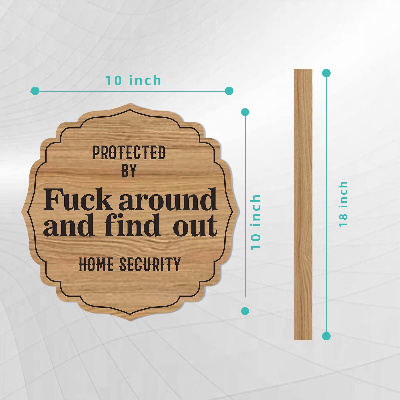 2PCS Yard Signs - Durable 'Fuck Around and Find Out' Home Security Signs for Outdoor Protection | Perfect for Front Yard, Driveway & Property Security