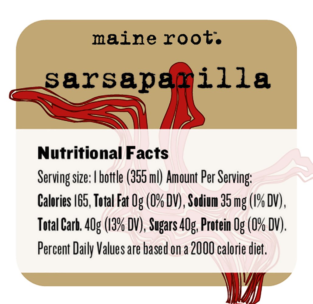 Maine Root Handcrafted Sarsaparilla Soda - 12 fl oz Glass Bottles (Pack of 24) | Premium Craft Soda for BBQ Parties, Picnics & Retro Soda Collections