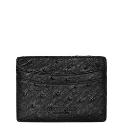 Premium Ostrich Leather Credit Card Holder Wallet - Slim RFID Blocking Card Case for Men & Women - Perfect for Business, Travel & Everyday Use