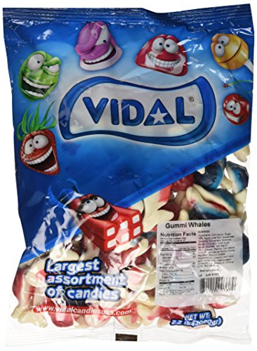 Vidal Jelly Filled Gummy Whales Candy - 2.2 Lb Bulk Bag | Sweet & Chewy Ocean-Themed Treats for Parties, Movie Nights & Snacking