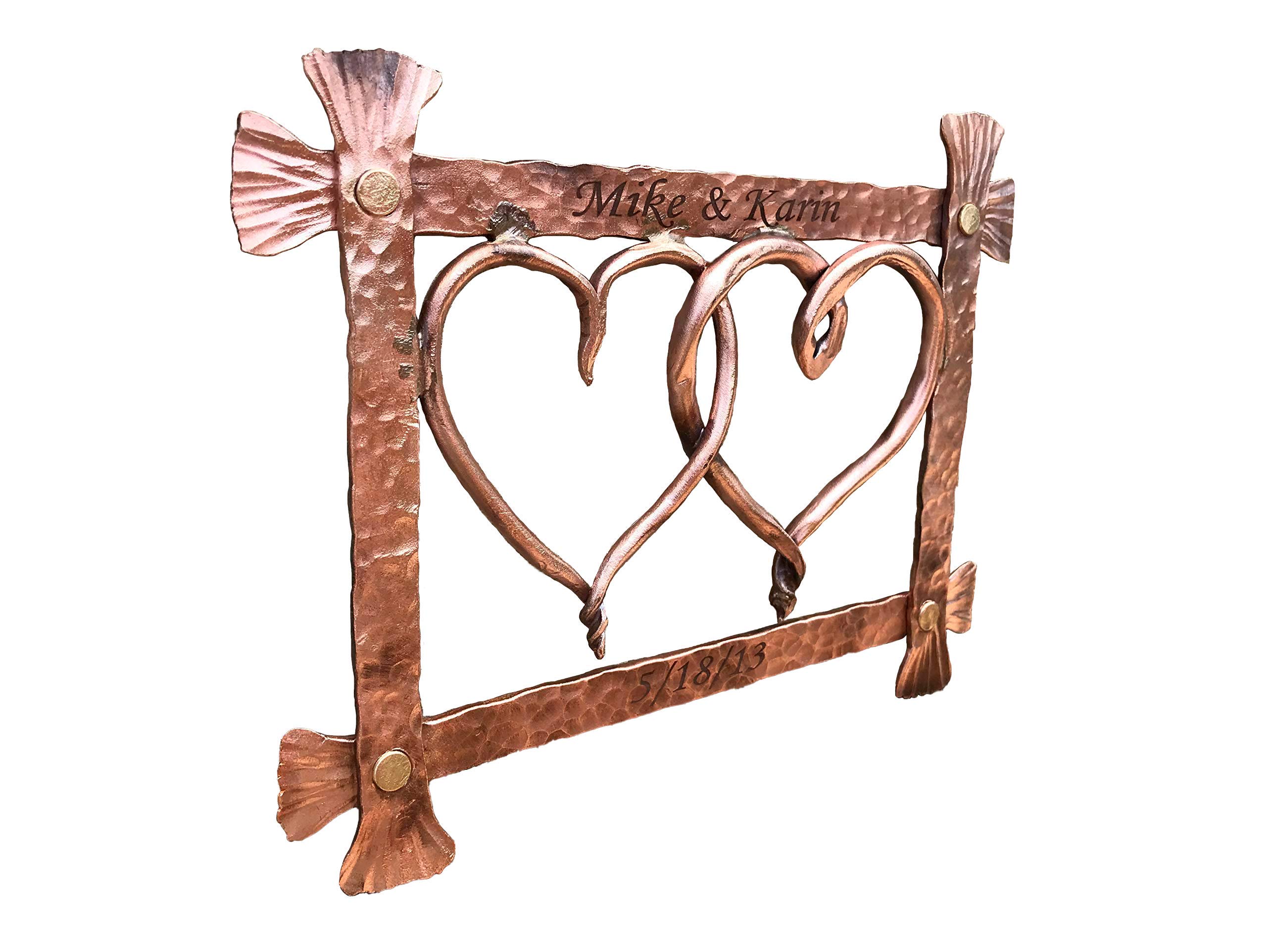 Handmade Copper Heart Frame - Romantic 7th Anniversary Gift for Him, Unique Copper Decor for Home & Office - Perfect for Weddings, Anniversaries & Special Occasions