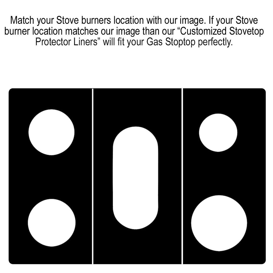 Premium Plus Stove Protectors for Frigidaire Gas Range Model FPGF3077QFB - Custom Cut, Easy to Clean Stove Liner - Made in USA - Perfect for Kitchen Safety & Countertop Protection