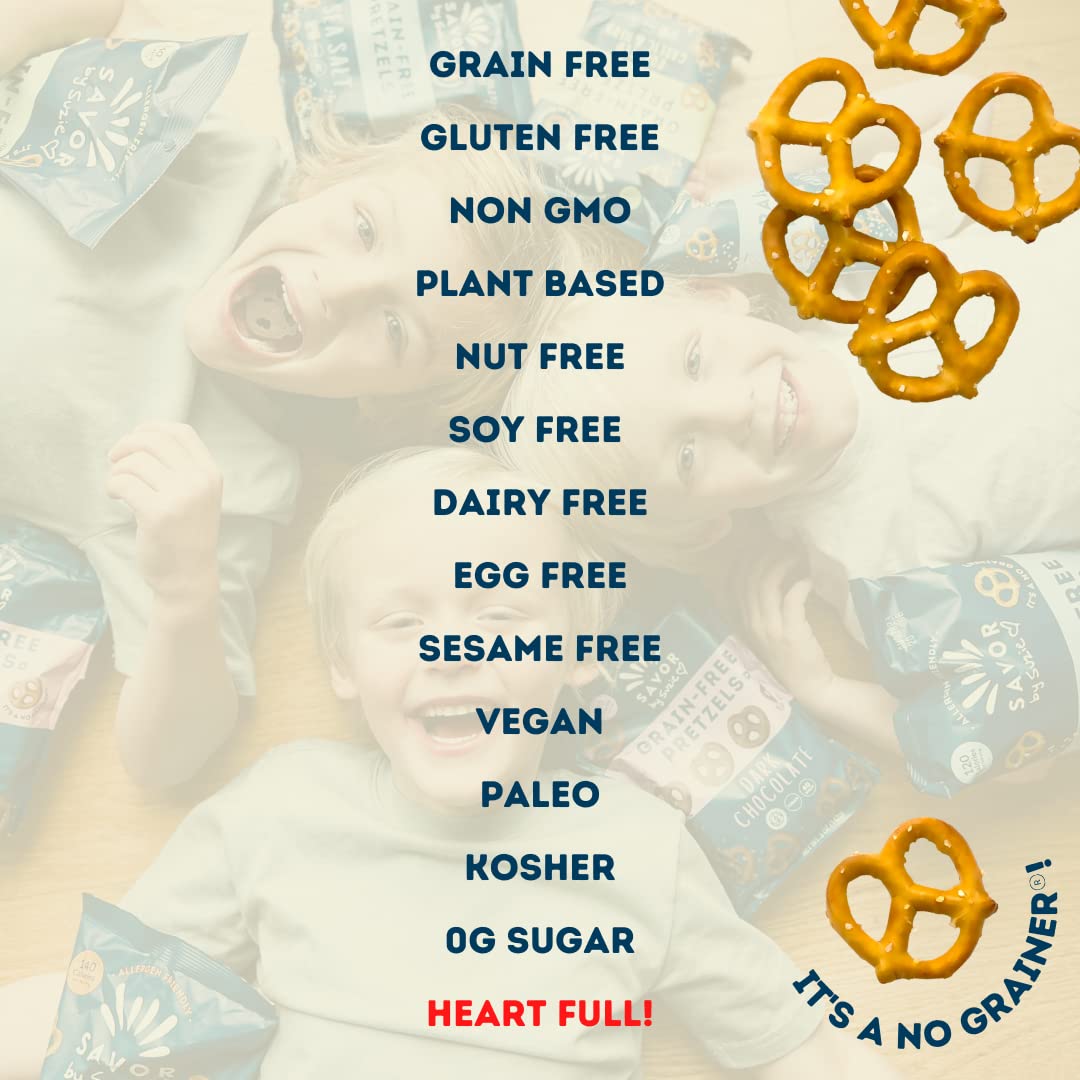 Gluten-Free Pretzel Twists - Grain Free, Nut Free, Non-GMO Vegan, Paleo Snacks | Sugar Free, Spicy Flavor | 6-Pack by Savor by Suzie | Perfect for Keto Diet, Healthy On-the-Go Snacking & Party Treats