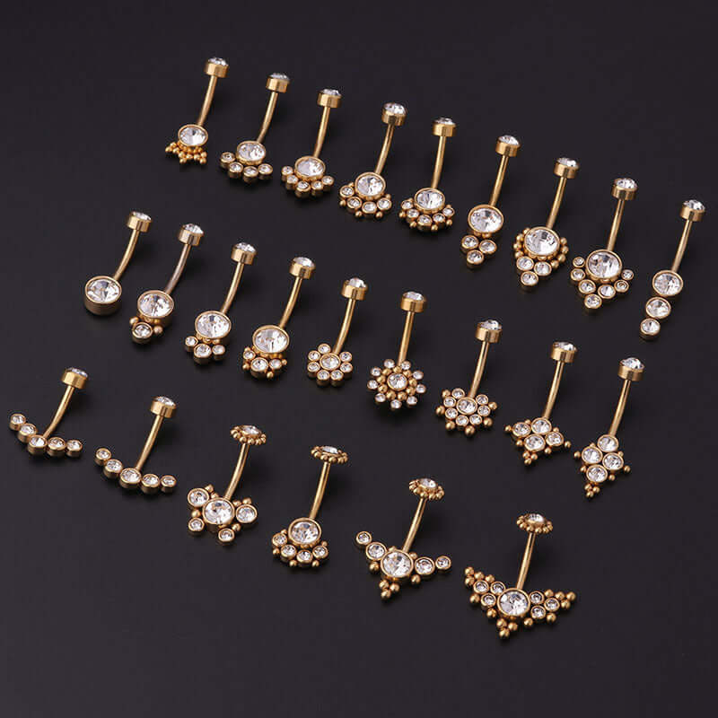14G Dainty Belly Button Ring - Elegant Navel Piercing Jewelry for Women | Hypoallergenic Surgical Steel Body Jewelry | Perfect for Everyday Wear, Beach Outfits & Special Occasions