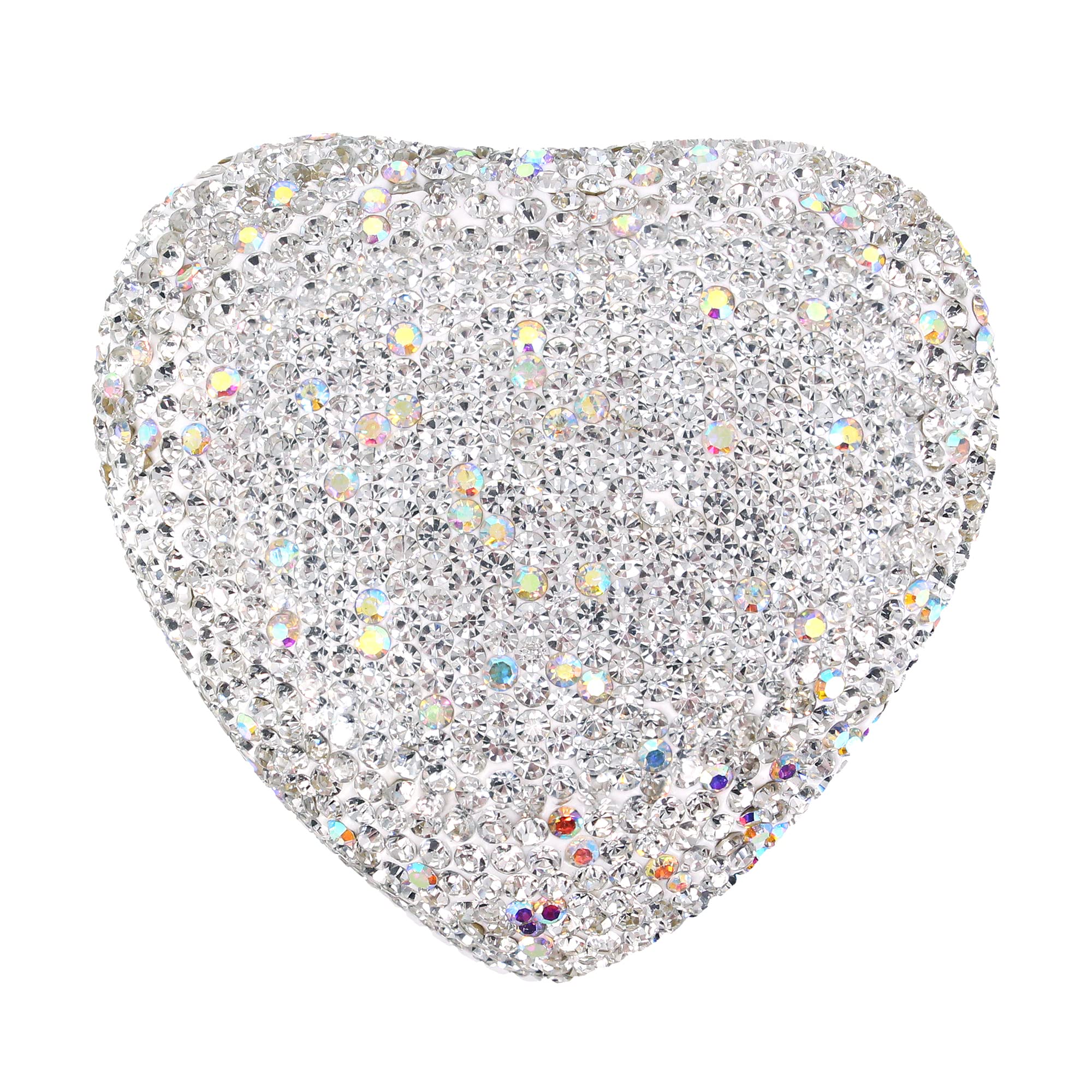 Sparkling Rhinestone Heart-Shaped LED Ring Box - Velvet Jewelry Display Case for Engagement, Wedding, Anniversary & Valentine's Gifts | Proposal Jewelry Box with Elegant Lighting for Romantic Moments