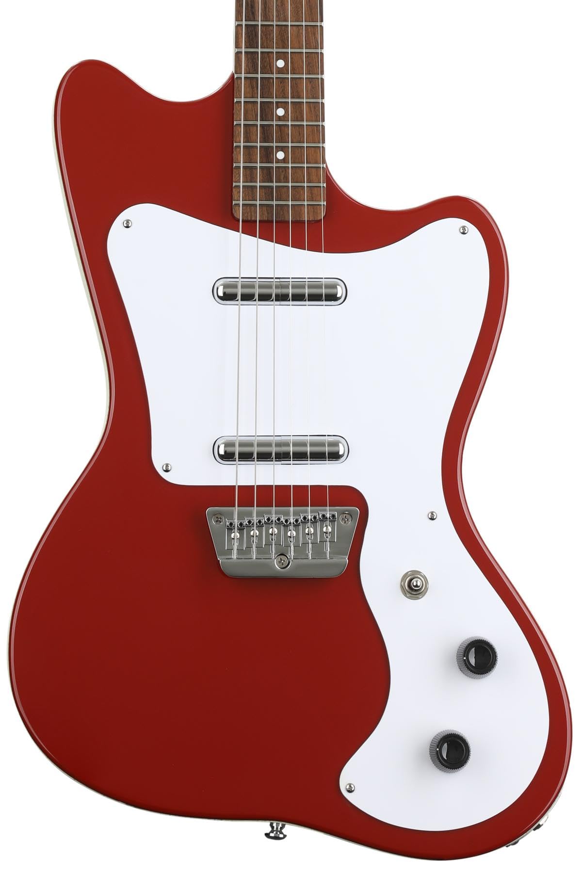 Danelectro '67 Dano Electric Guitar in Red - Vintage Style Solid Body Guitar for Rock, Blues & Stage Performances