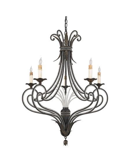 Quoizel RBT5005 SM 5-Light Chandelier - Serengeti Black & Mayan Gold Leaf Finish | Elegant Dining Room & Foyer Lighting Fixture for Modern Homes