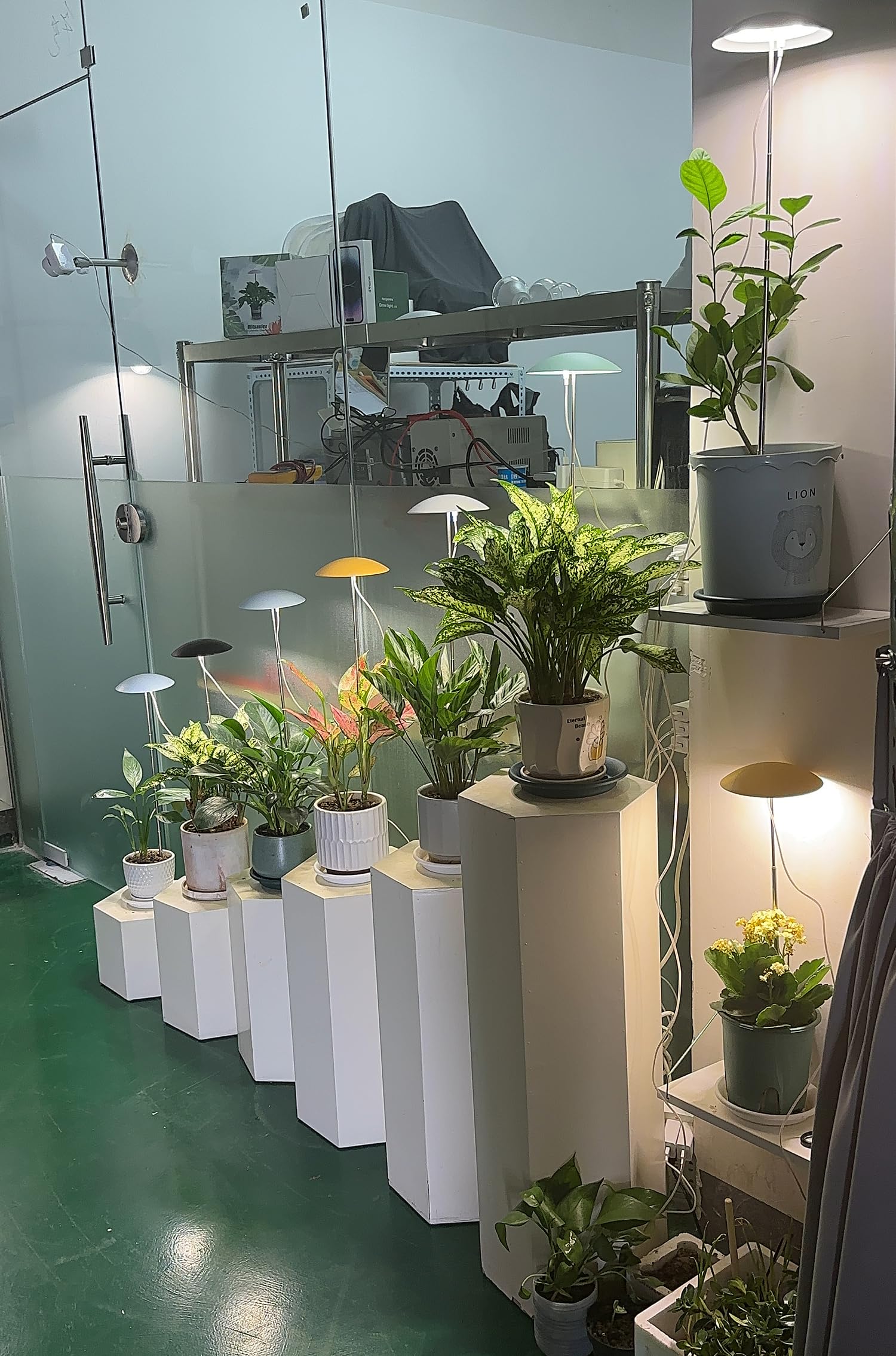 **4-Pack LED Grow Lights for Indoor Plants - USB-Powered with Remote Control, Height Adjustable & Auto Timer - Perfect for Home, Office, and Greenhouse Gardening**