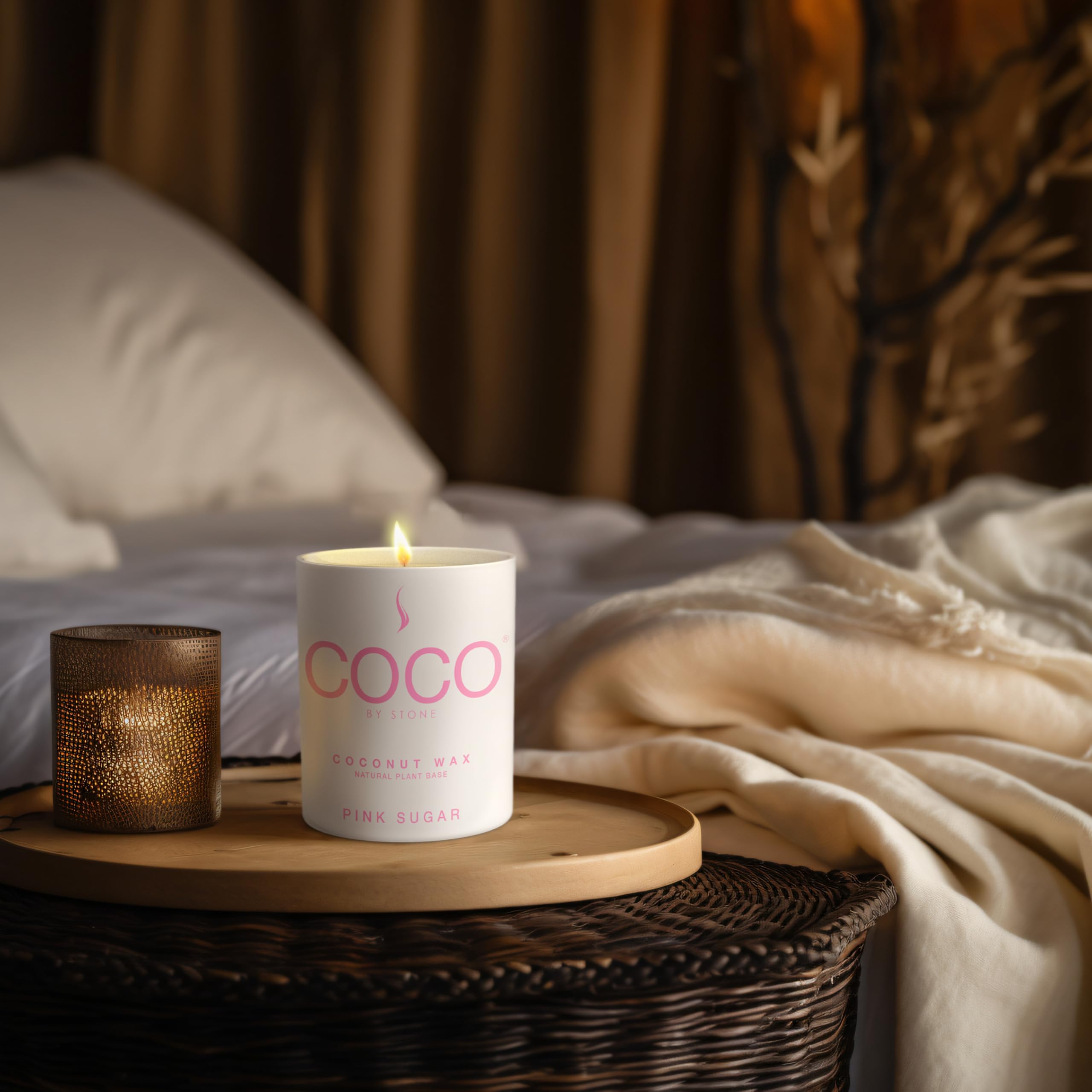 6.5oz Coconut Apricot Wax Candle | Pink Sugar Scented Home Fragrance | Vegan, Cruelty-Free & Clean Burning | Hand Poured Single Wick Candle for Relaxation, Meditation & Home Decor