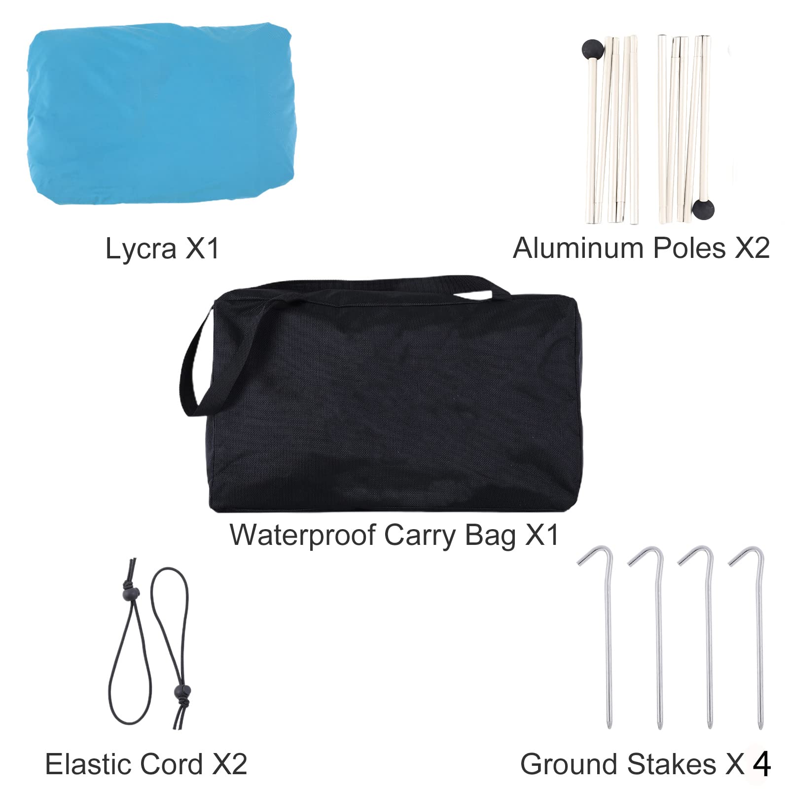 **BOTINDO Family Beach Tent - Pop Up Sun Shade Canopy with 2 Stability Poles & Carry Bag - Portable Outdoor Shelter for Fishing, Camping, Backyard, Picnics & Beach Trips**